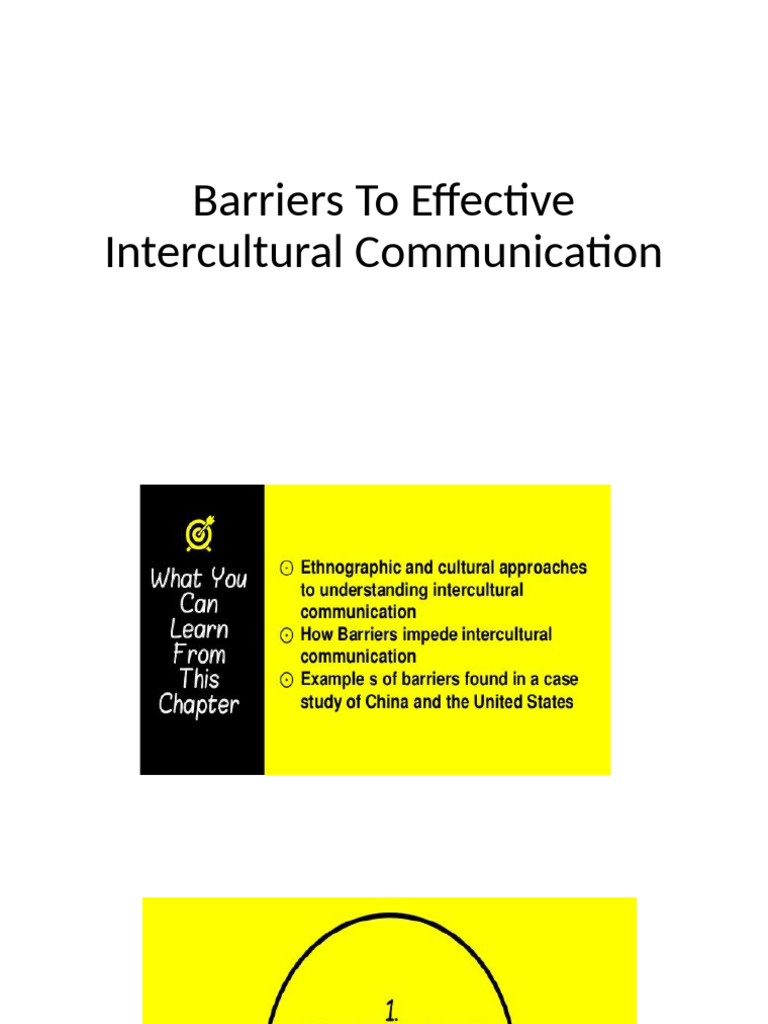 Barriers to Intercultural Communication | PDF | Prejudices | Stereotypes