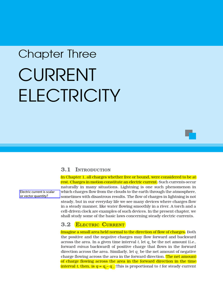 Class 12 Chapter 3 Ncert T.B | PDF | Electrical Resistivity And ...