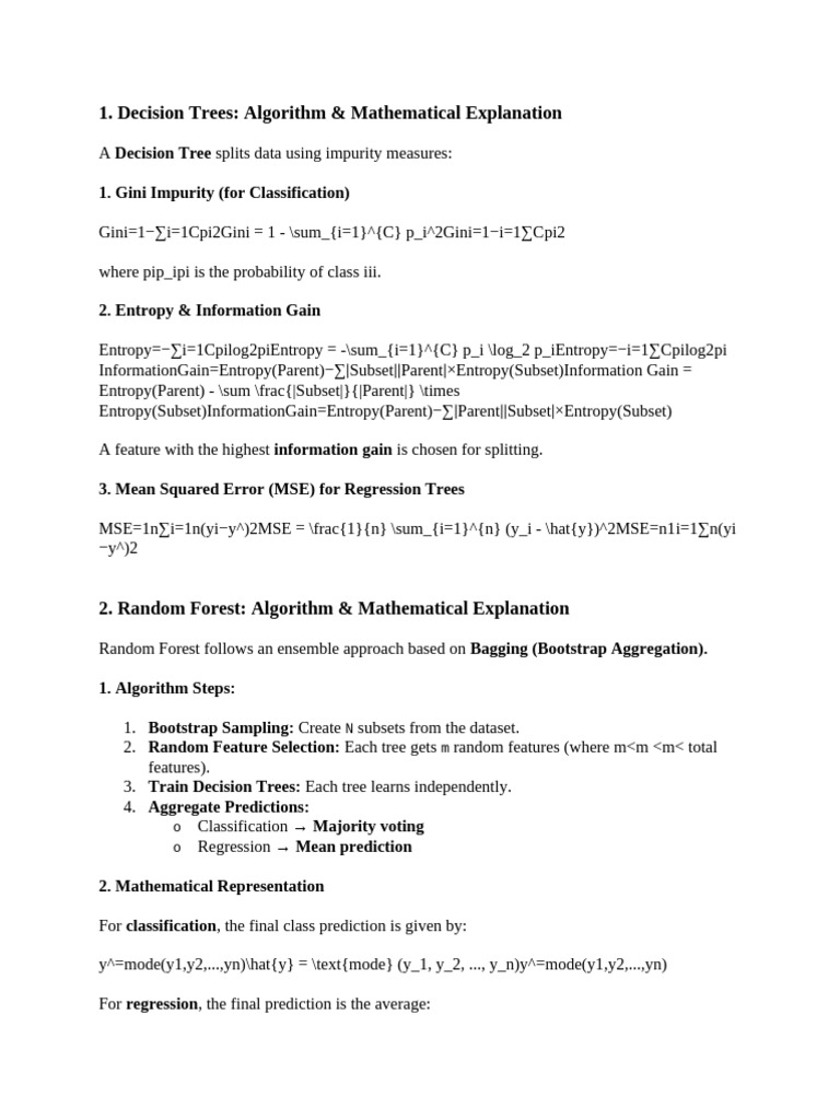 Data Science: Decision Trees & Random Forests | PDF