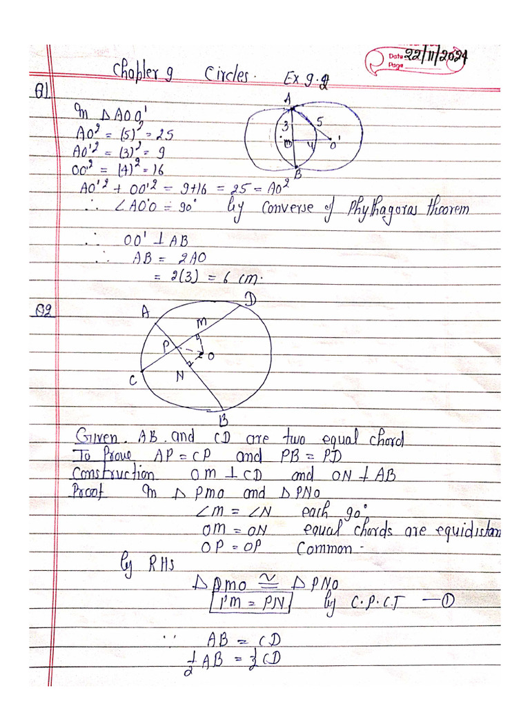 IX Maths 22 Nov 2024 | PDF