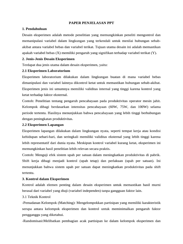 Paper Penjelasan | PDF