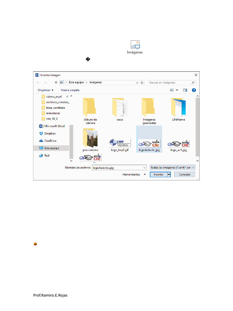 Imagenes - Insertar Desde Archivo | PDF