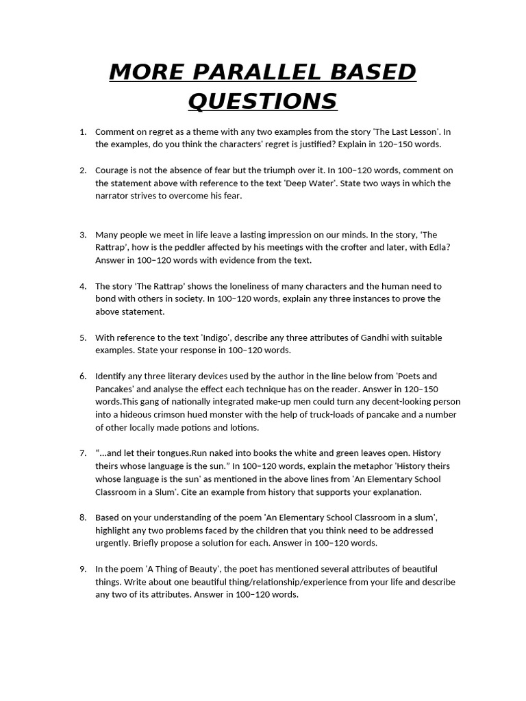 More Parallel Based Questions | PDF