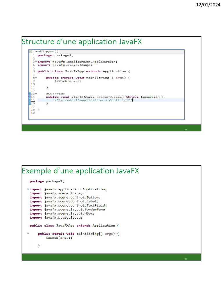 Exemples d'applications JavaFX | PDF
