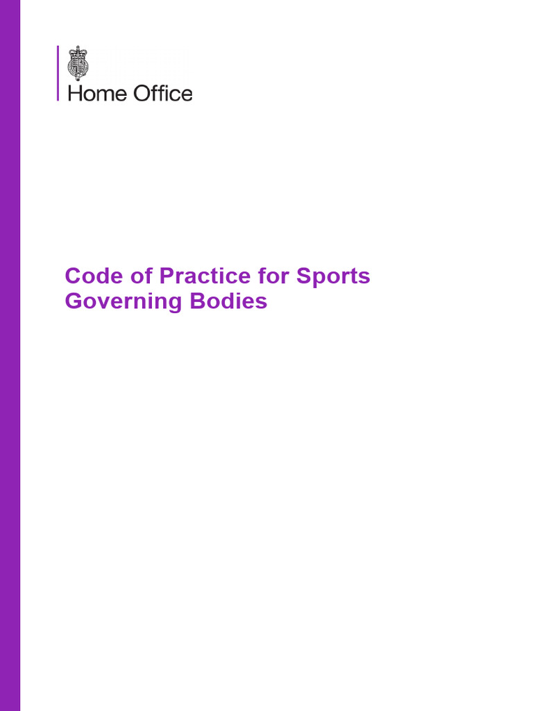 Code of Practice for Sports Governing Bodies | PDF | Sponsor ...