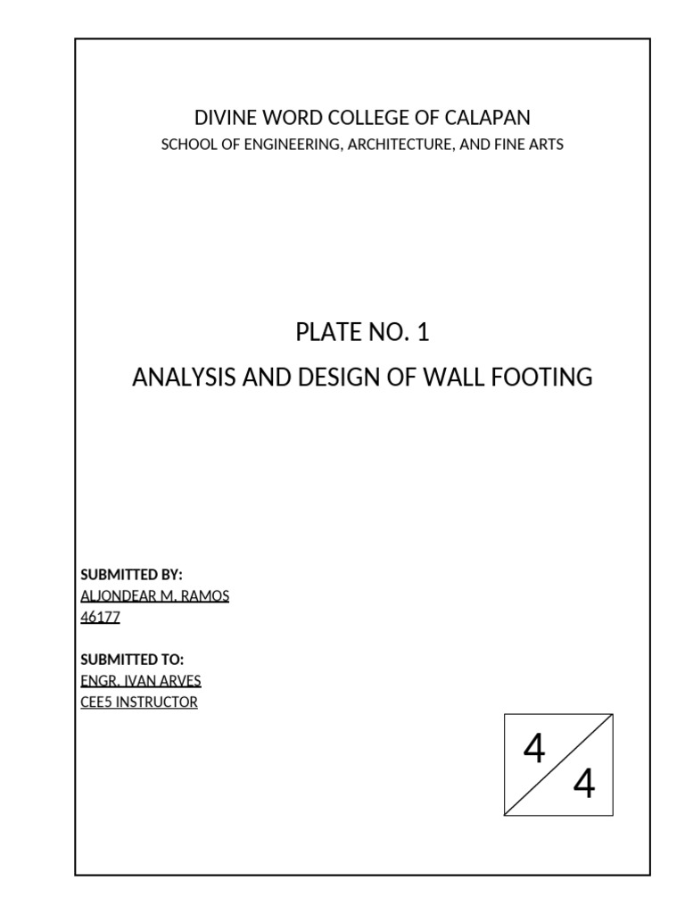 Wall Footing Design Analysis Report | PDF