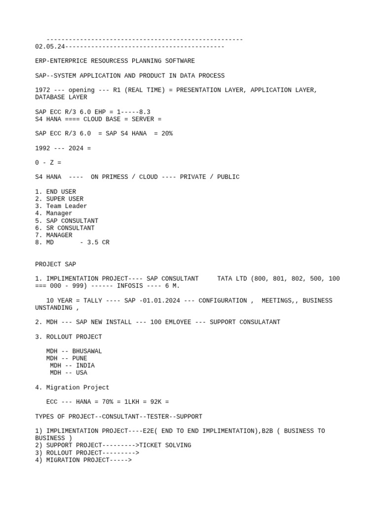 SAP ERP Implementation and Structure Guide | PDF | Computing ...