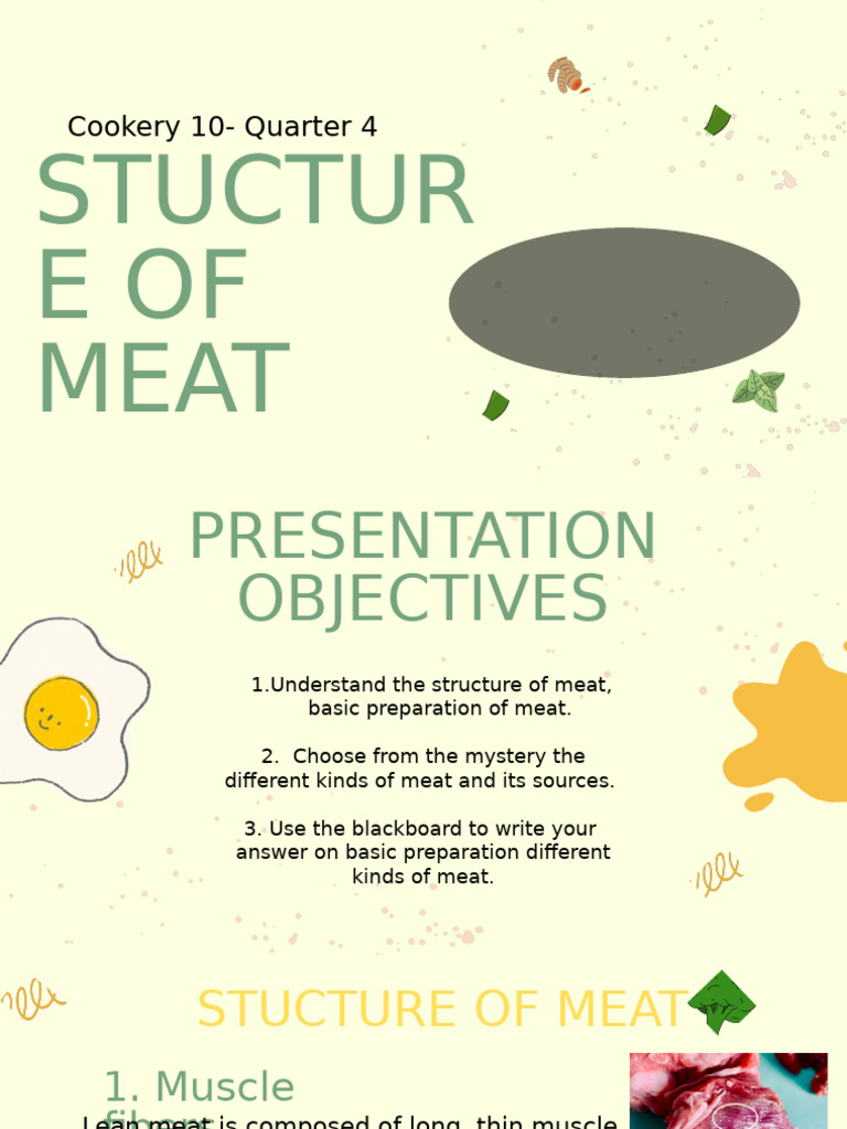 Understanding Meat Structure and Preparation | PDF | Meat | Connective ...