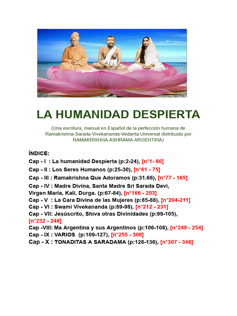 Despertar Espiritual y Conciencia Divina | PDF | Ramakrishna | Amor