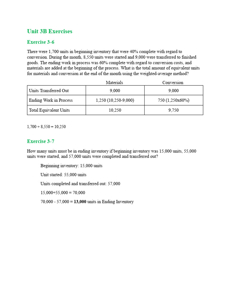 3B Exercises PC and ABC - Bayon-On | PDF | Management Accounting ...