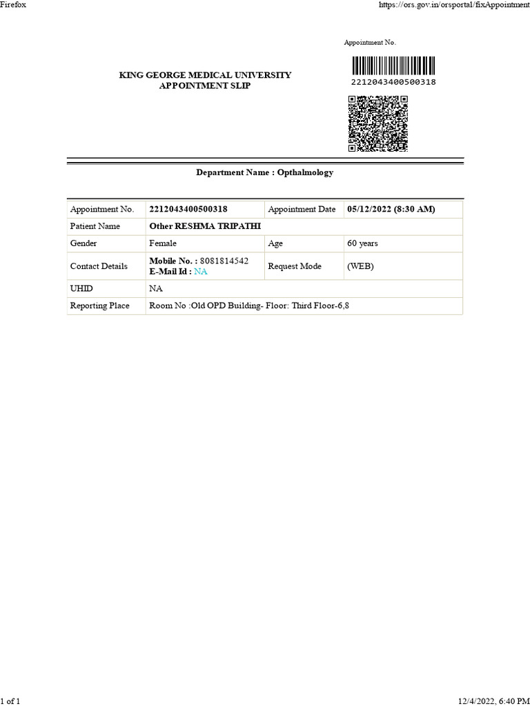 Fix Appointment | PDF