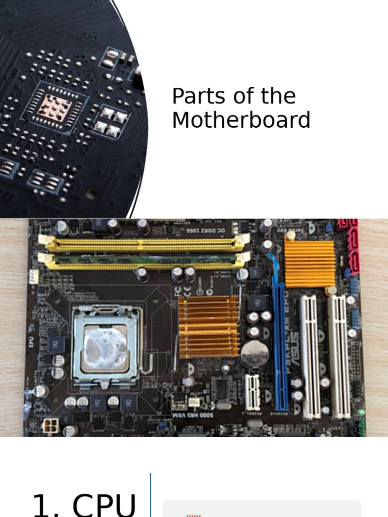 Parts of The Motherboard | PDF | Central Processing Unit | Random ...