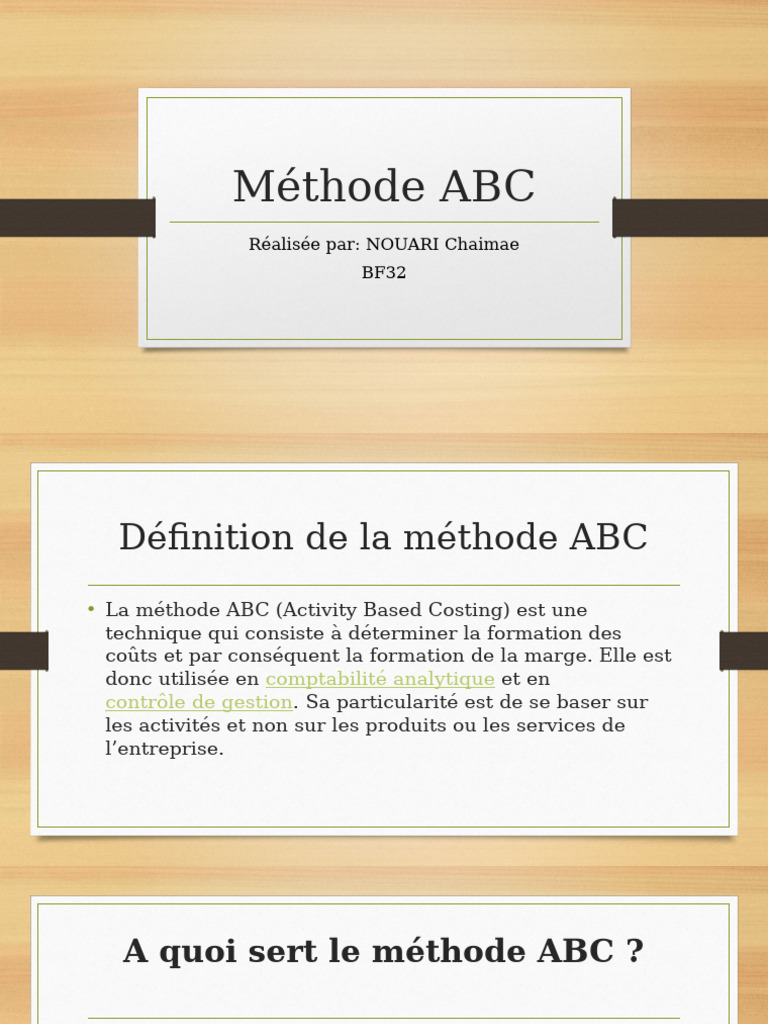 Méthode ABC : Optimisation des Coûts | PDF | Économie | Économie d ...