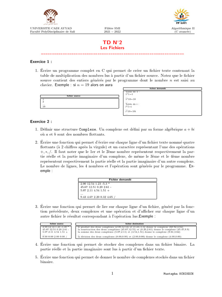 Programmation C : Fichiers et Structures | PDF | Fichier informatique ...