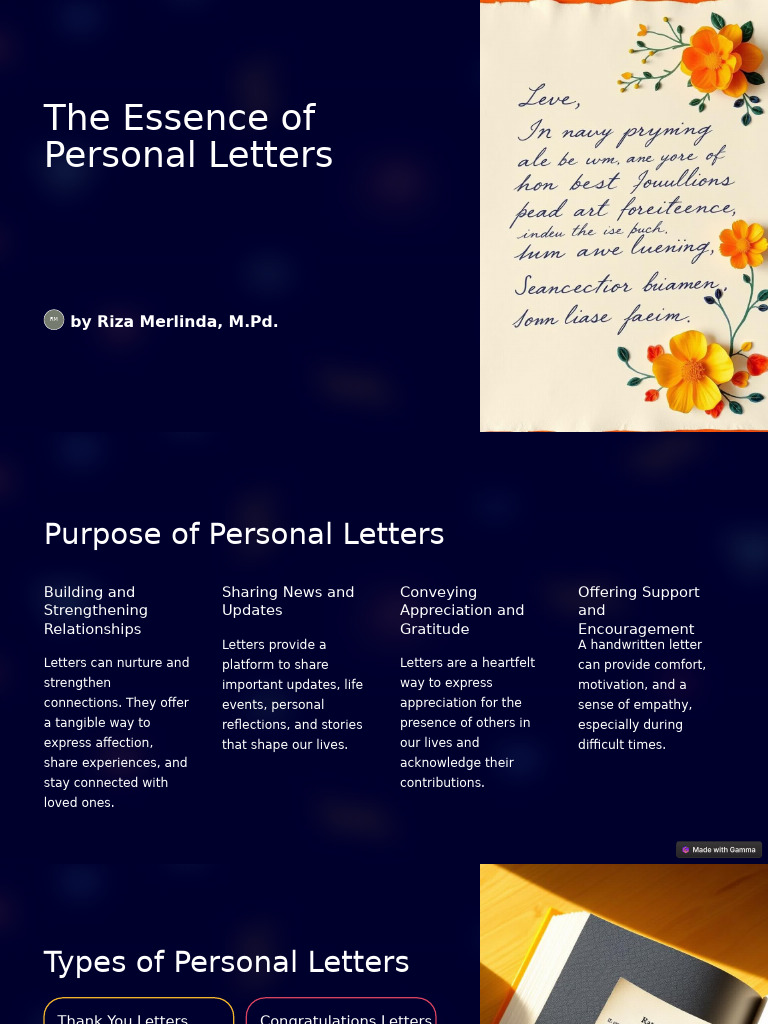 Examples of Personal Letters | PDF | Gratitude