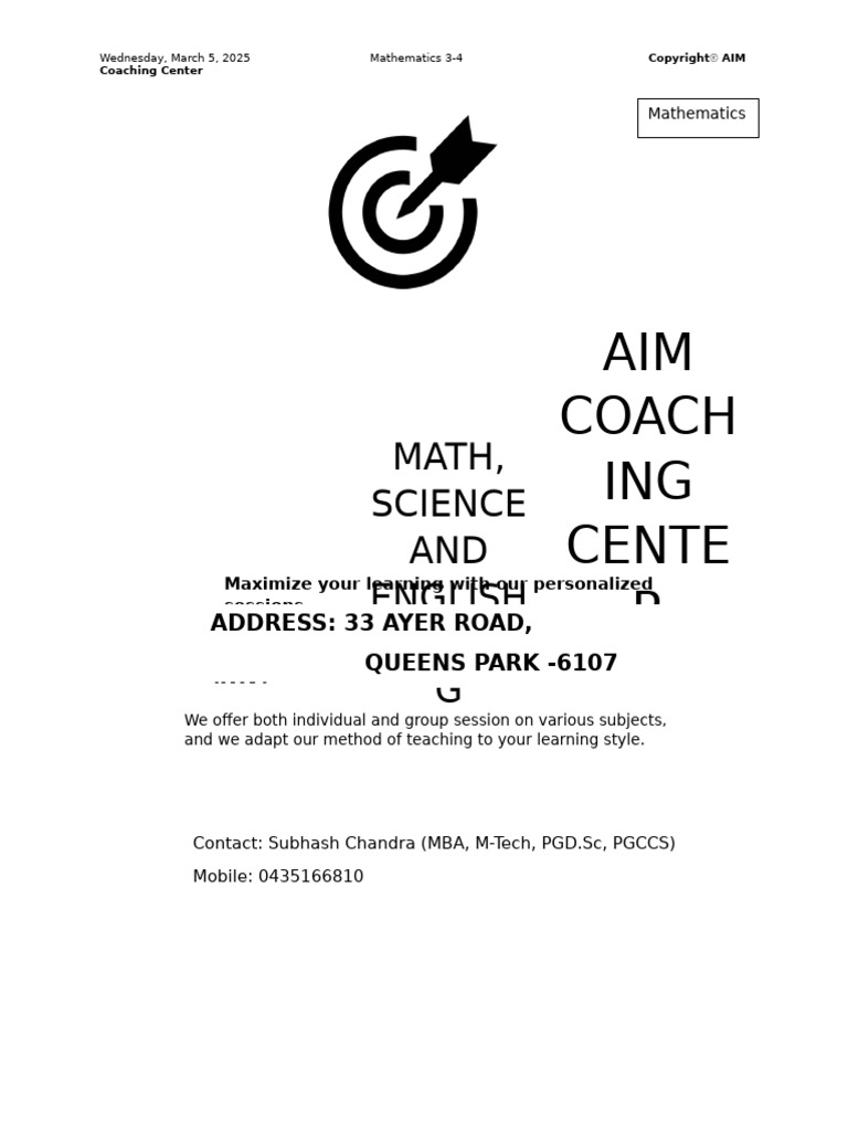 Class43 Math 10thsept Year3 | PDF