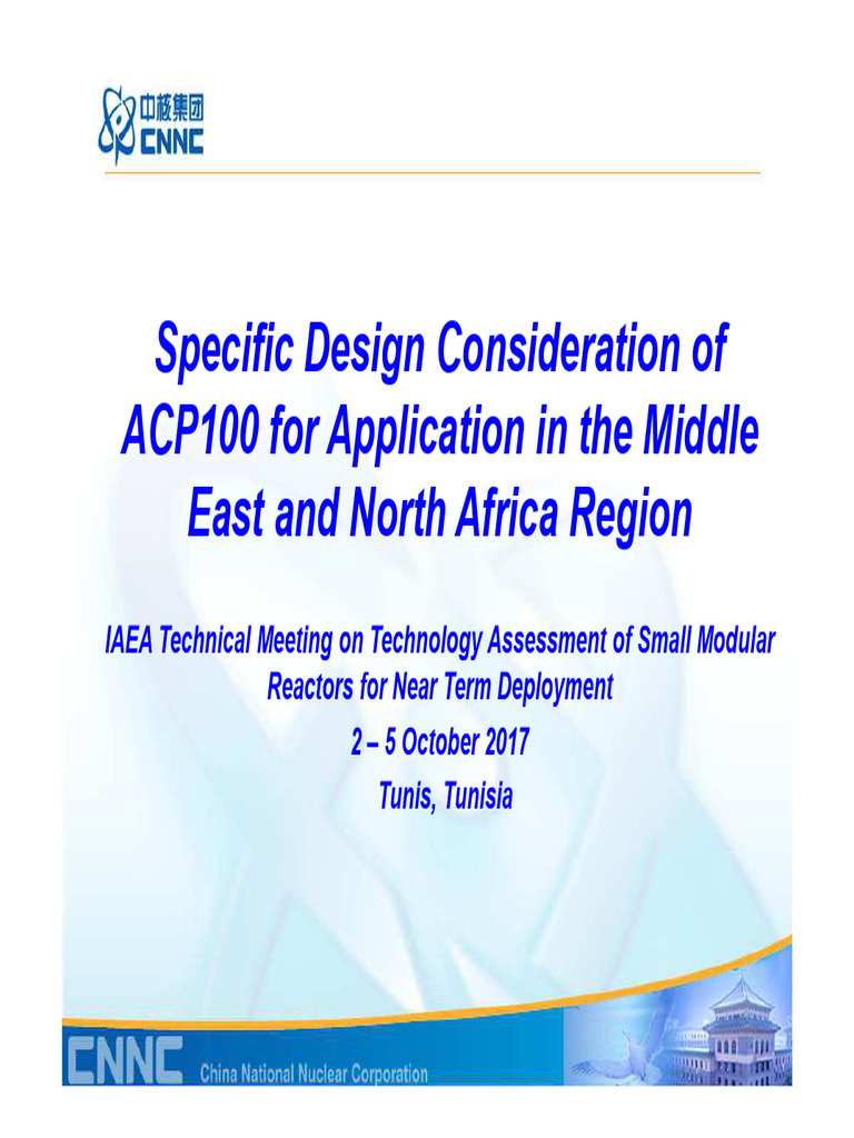ACP100 Design for MENA Applications | PDF | Nuclear Reactor | Energy ...