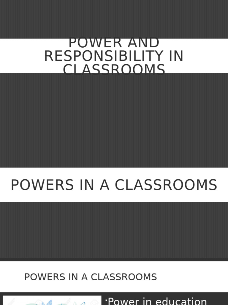 Classroom Power and Responsibility Guide | PDF | Power (Social And ...