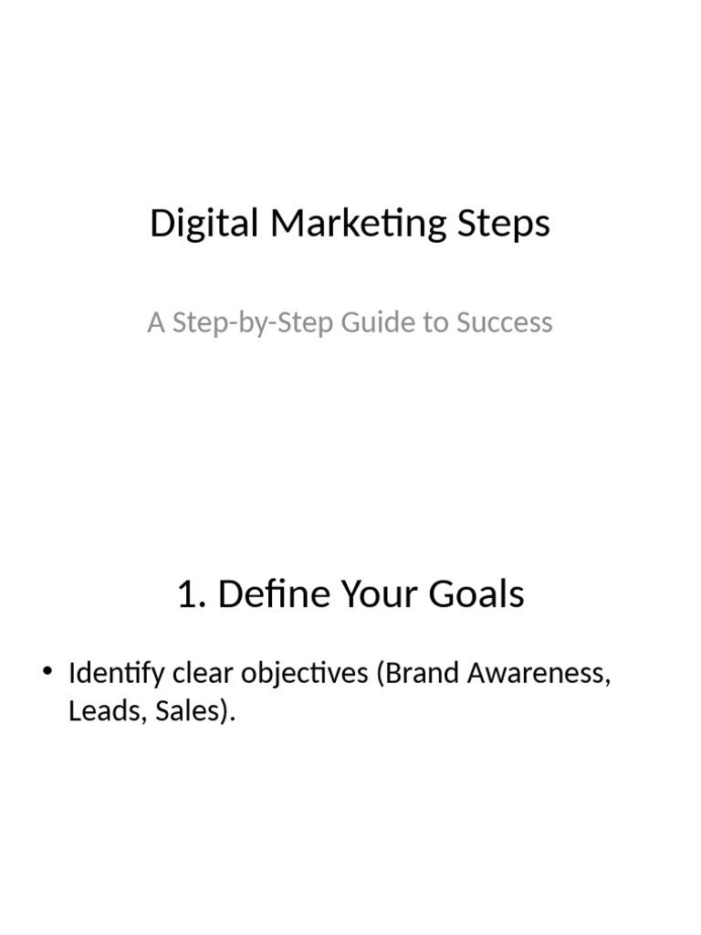 Digital Marketing Steps Pdf