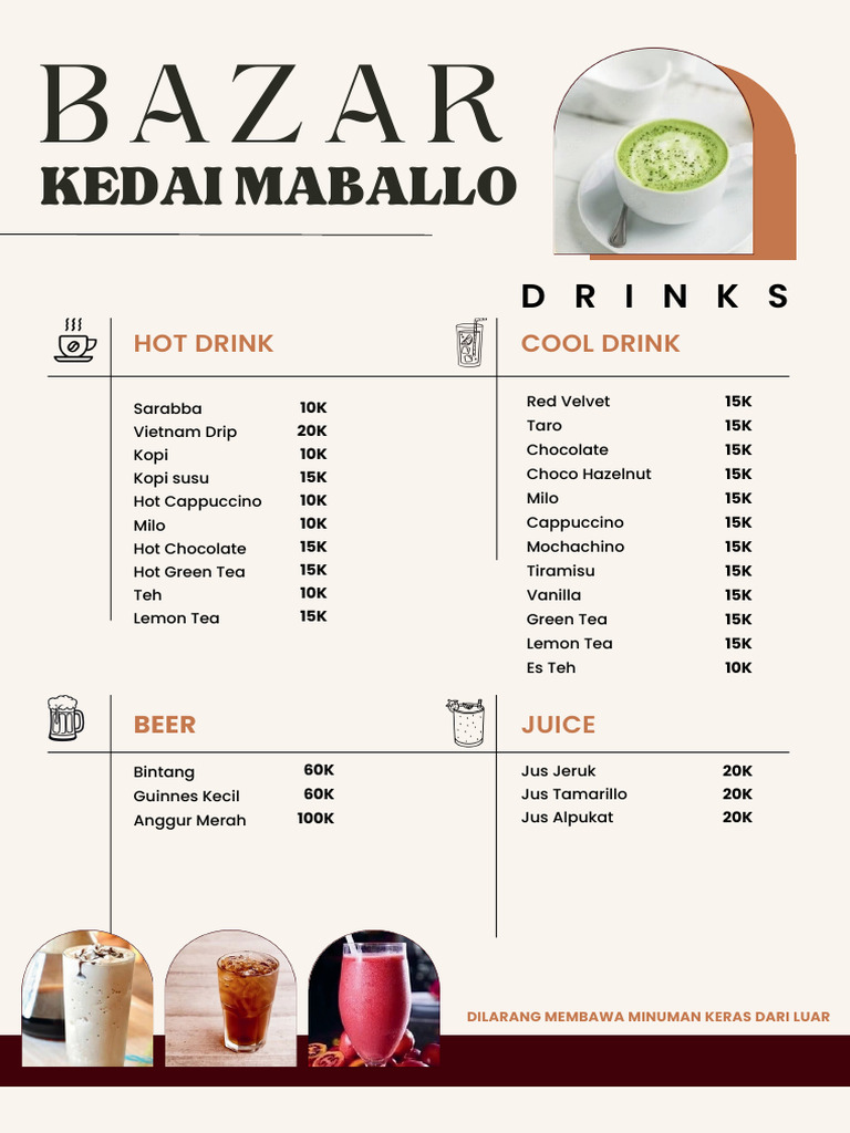 Menu Bazar Kedai Maballo | PDF