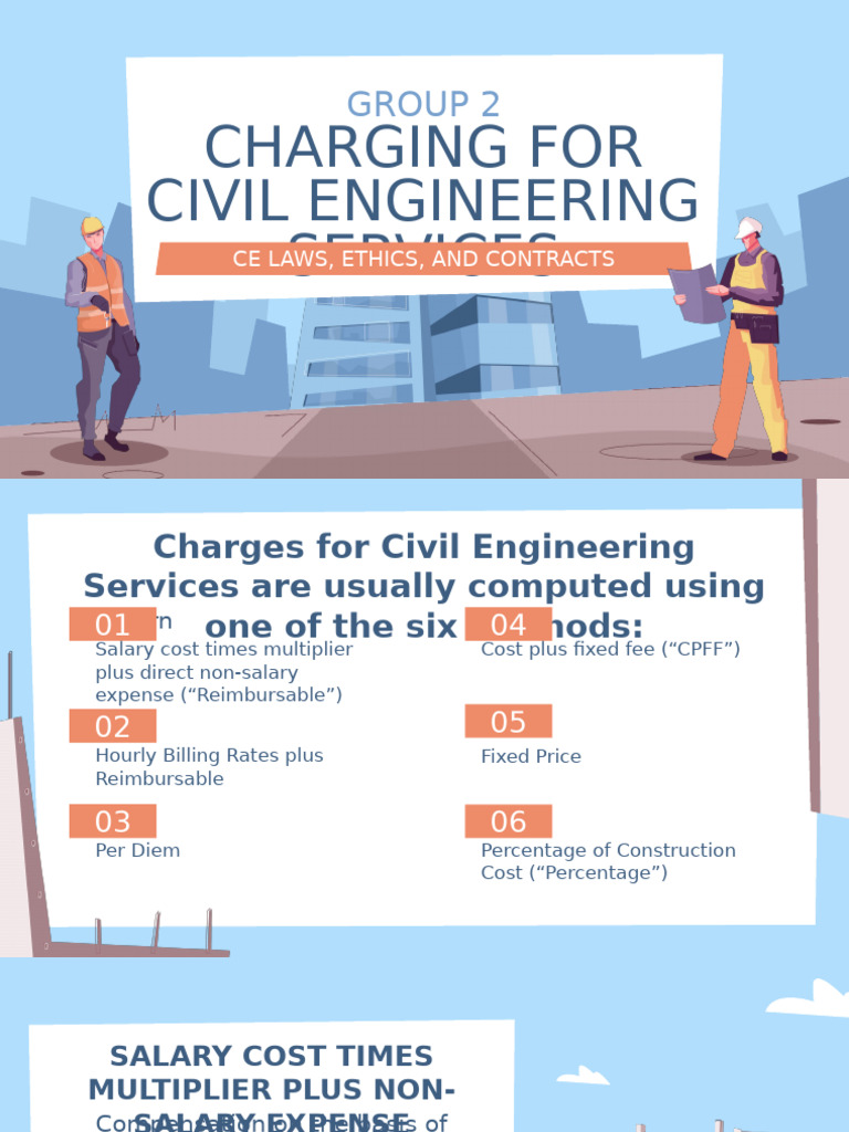 Civil Engineering Service Charge Methods | PDF | Cost | Salary