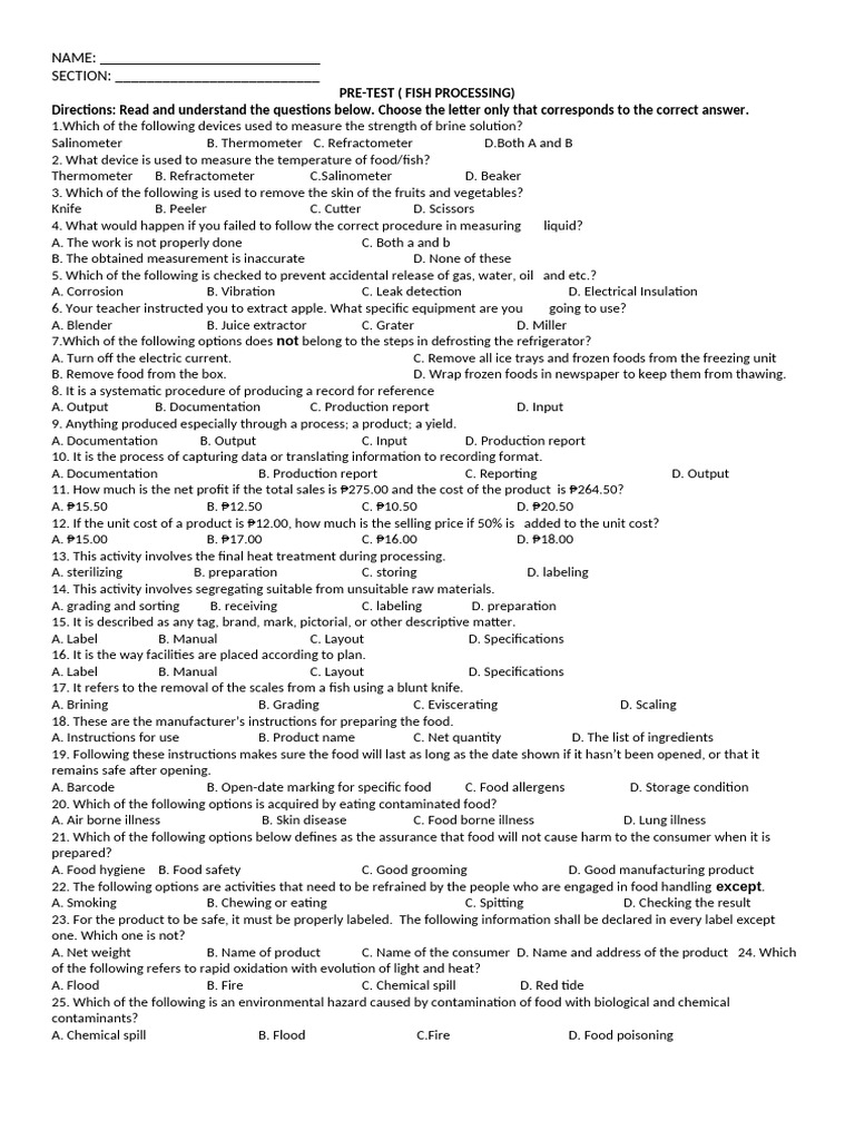 HOW LONG IS THE FOOD SAFETY TEST visual data 2