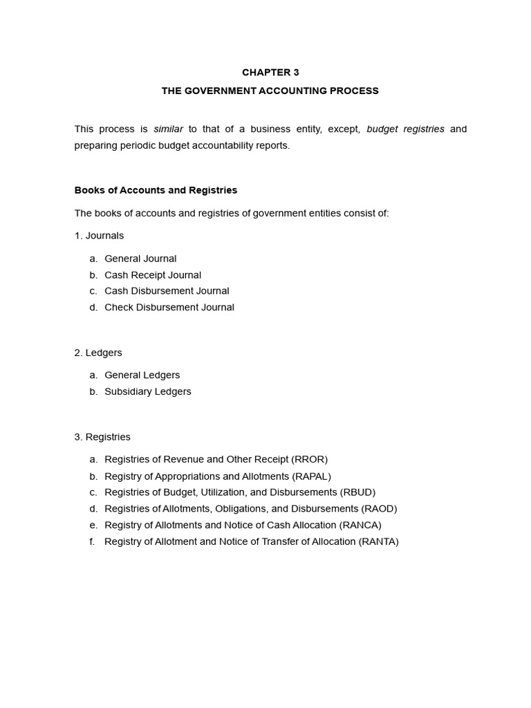 Government Accounting Process Overview | PDF | Payroll | Expense