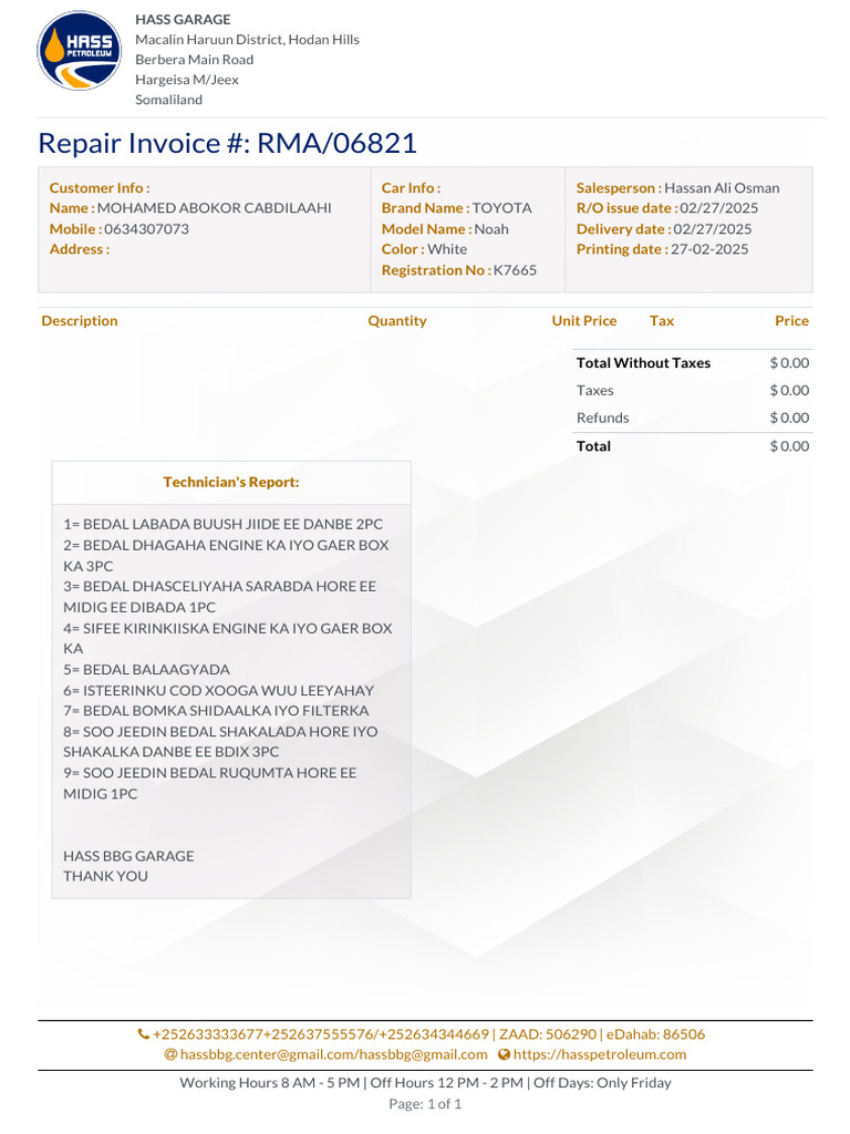 Repair Invoice - 2025-02-27T101517.099 | PDF