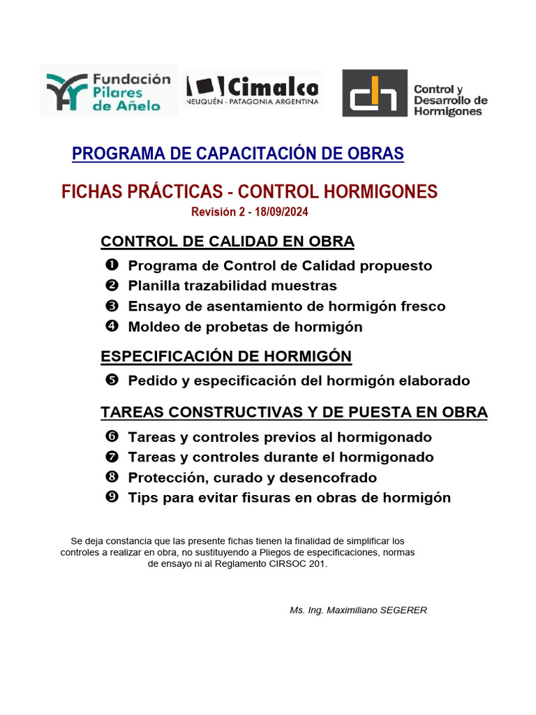 Control de Calidad del Hormigón en Obras | PDF | Hormigón | Sector ...