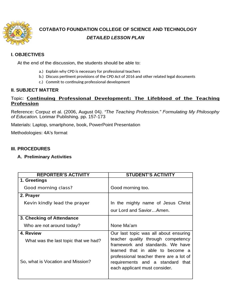 Continuing Professional Development in Teaching | PDF | Learning | Teachers