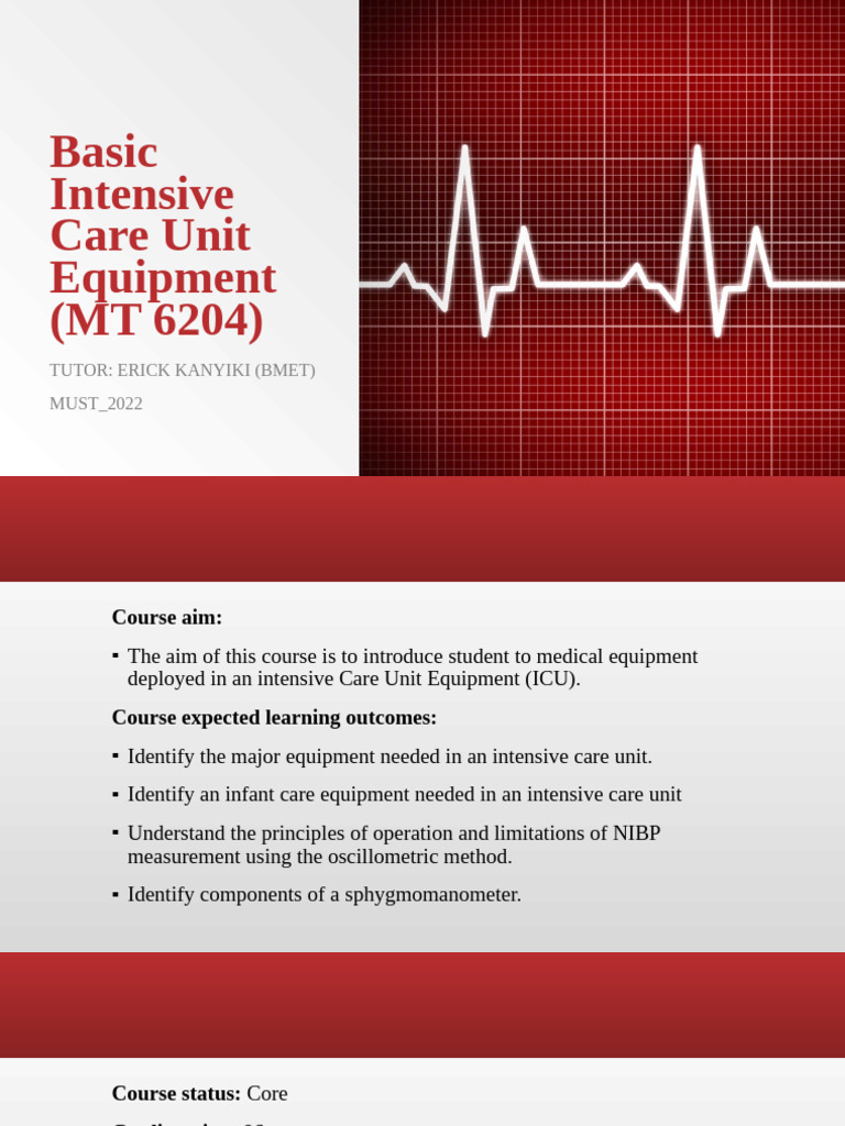 ICU Equipment Overview and Types | PDF | Intensive Care Unit | Neonatal ...