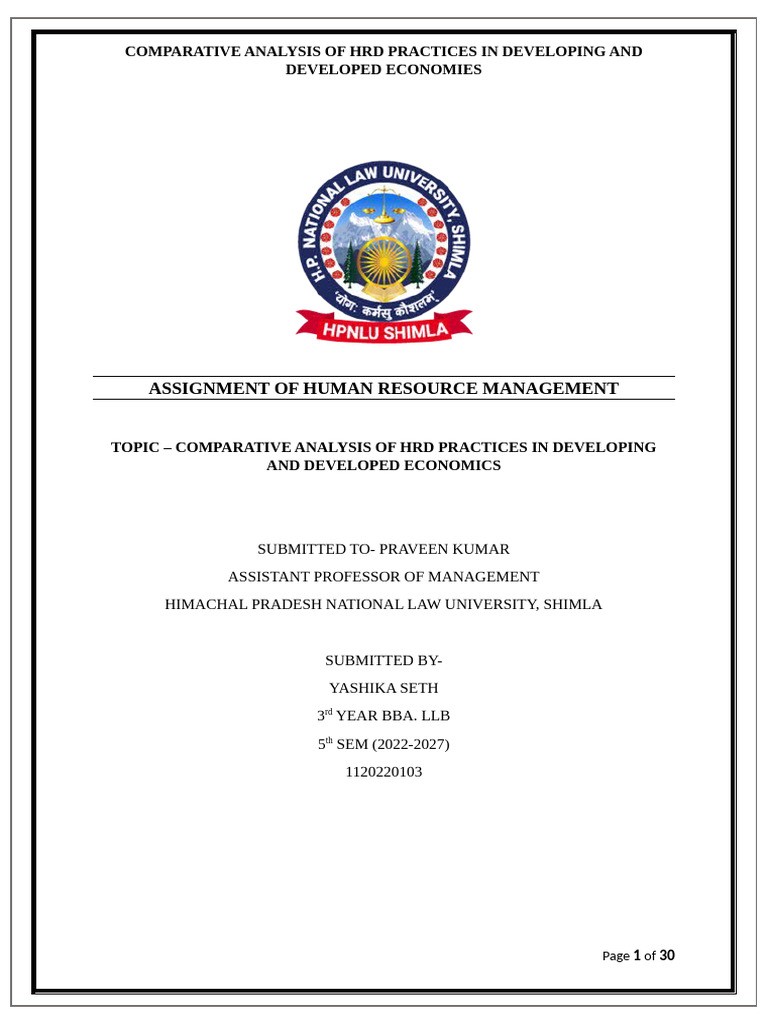 Assignment of Human Resource Management | PDF | Performance Appraisal ...