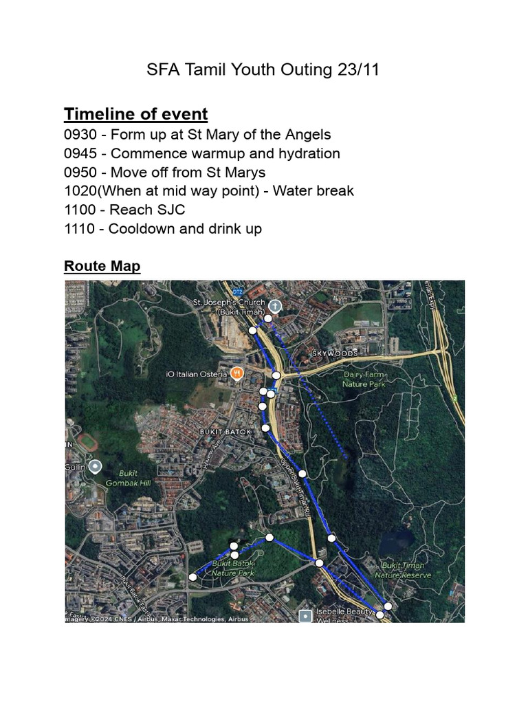 SFA Tamil Youth Outing Details | PDF