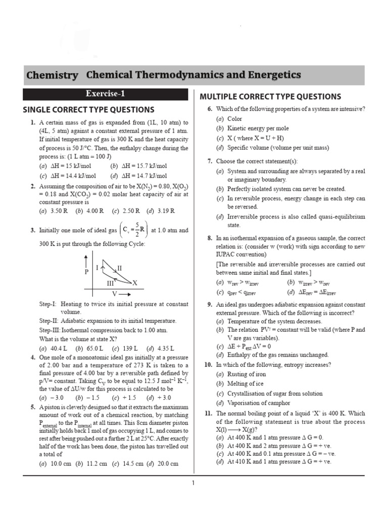 Thermodynamic Processes and Calculations | PDF | Gases | Heat Capacity