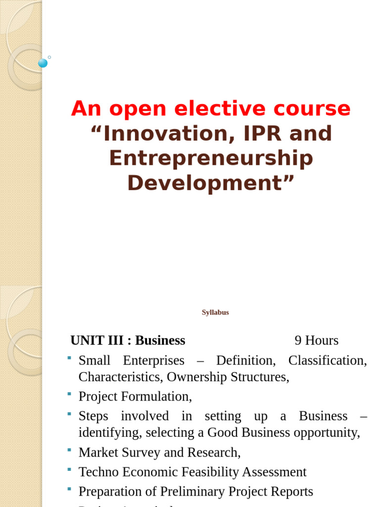 Small Enterprises: Definition & Characteristics | PDF | Feasibility ...