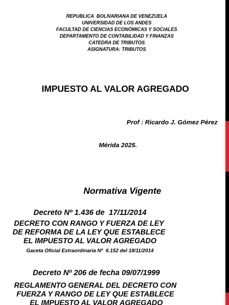 Aspectos Clave del IVA en Venezuela | PDF | Impuesto al valor agregado ...