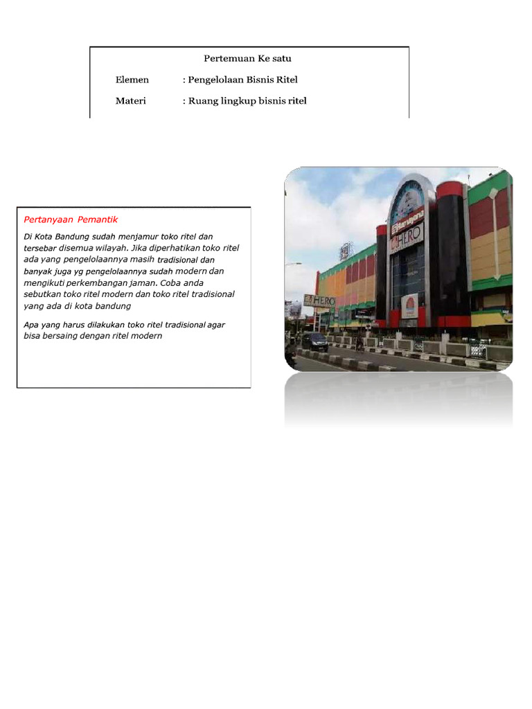 Tujuan dan Karakteristik Bisnis Ritel | PDF
