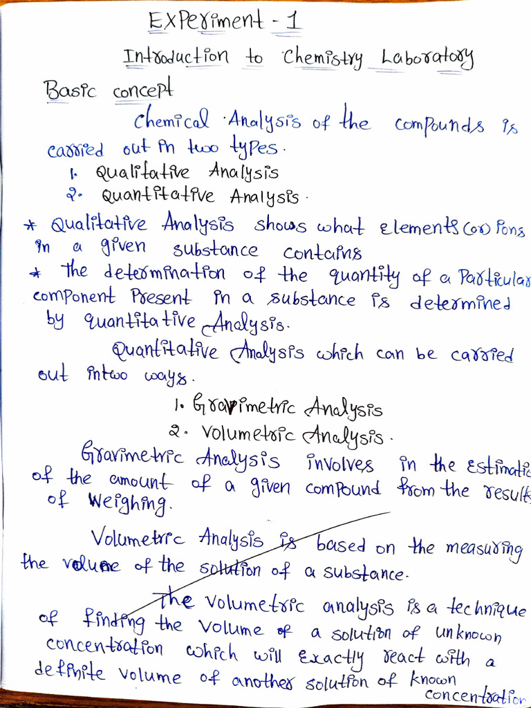 Introduction to Chemical Analysis Techniques | PDF | Water | Branches ...