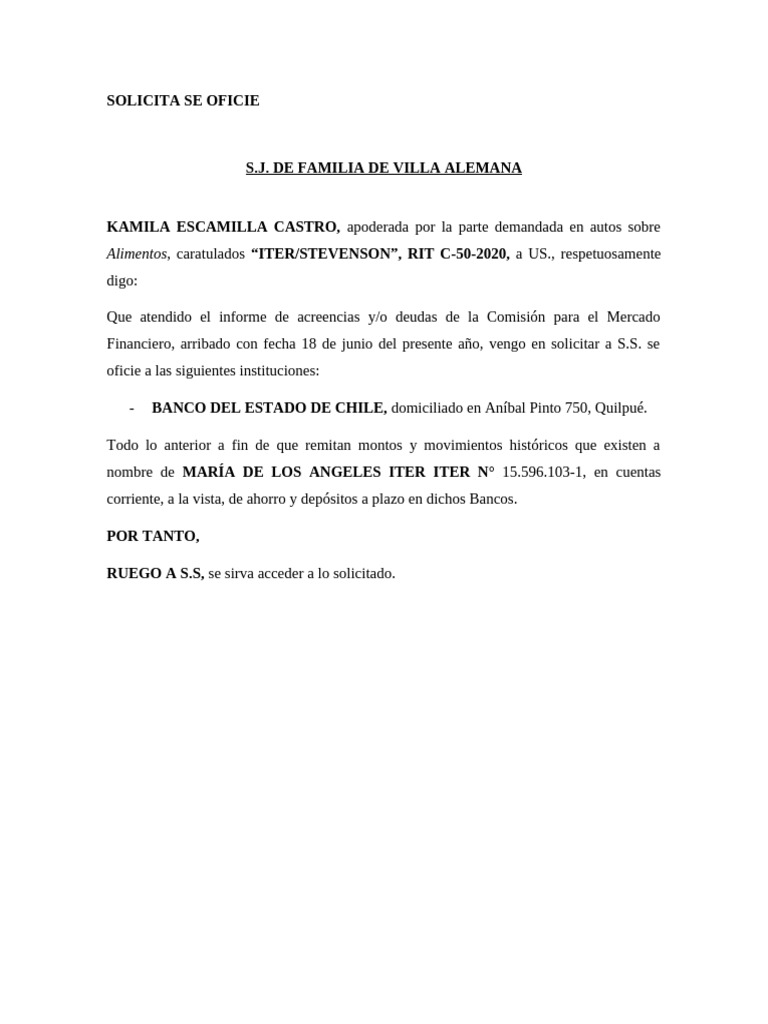 Solicita Se Oficie | PDF