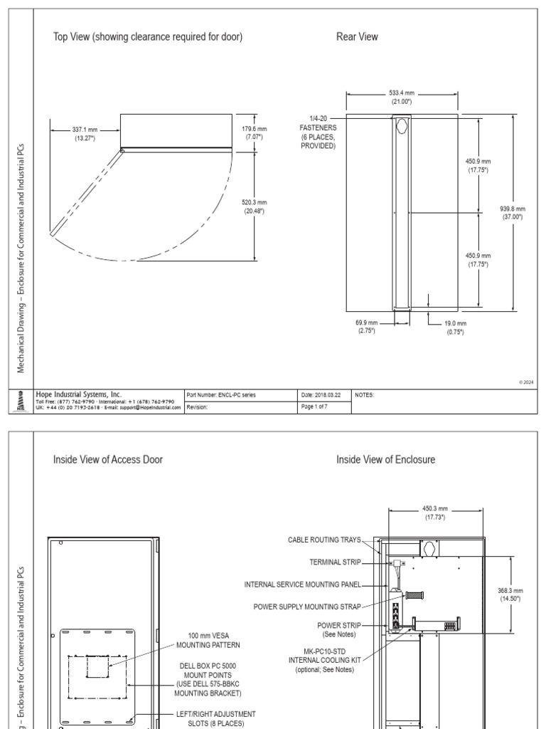 Mechanical Drawings ENCL PC | PDF | Personal Computers | Manufactured Goods