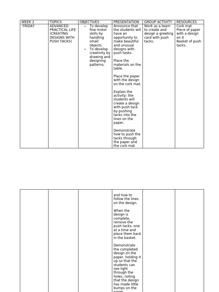 Advanced Push Tack Design Activity | PDF