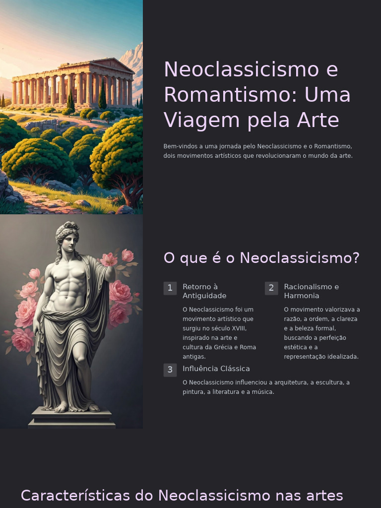 01 - Neoclassicismo e Romantismo Uma Viagem Pela Arte | PDF ...