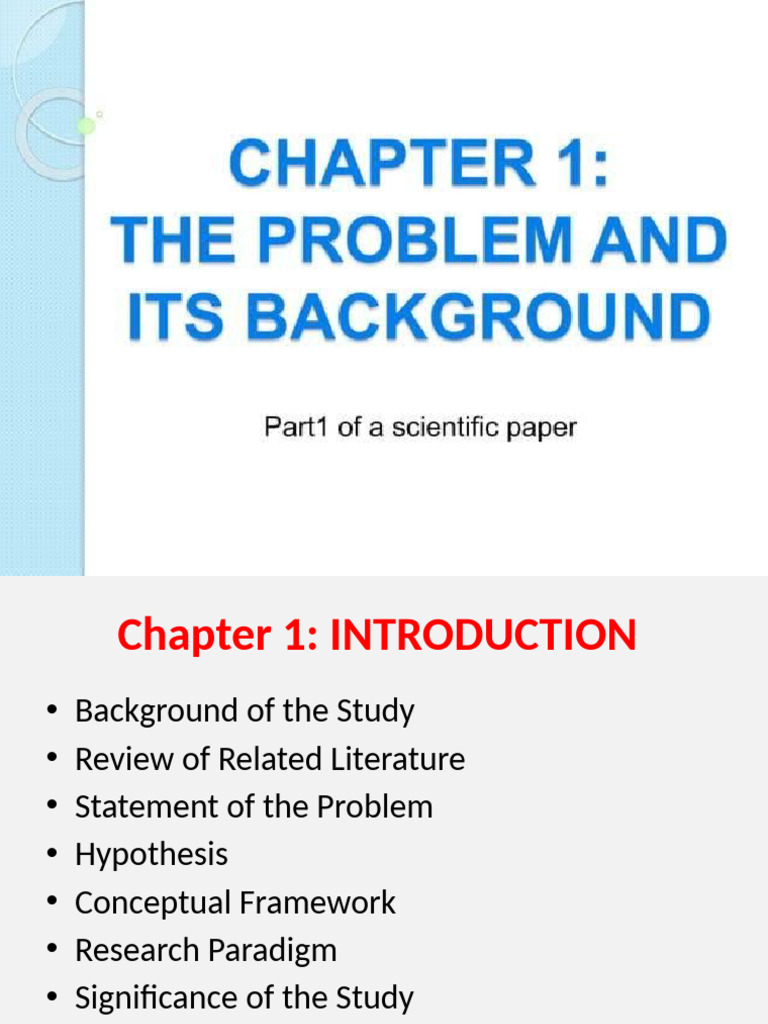 How To Write Chapter 1 | PDF