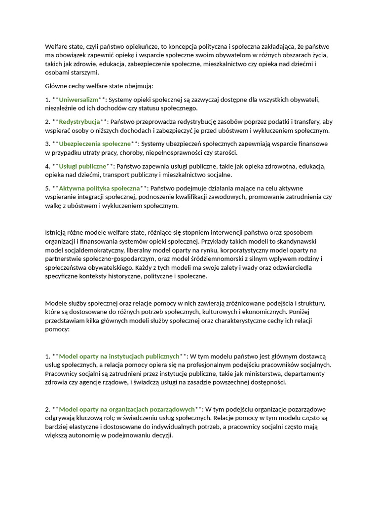 Welfare State | PDF