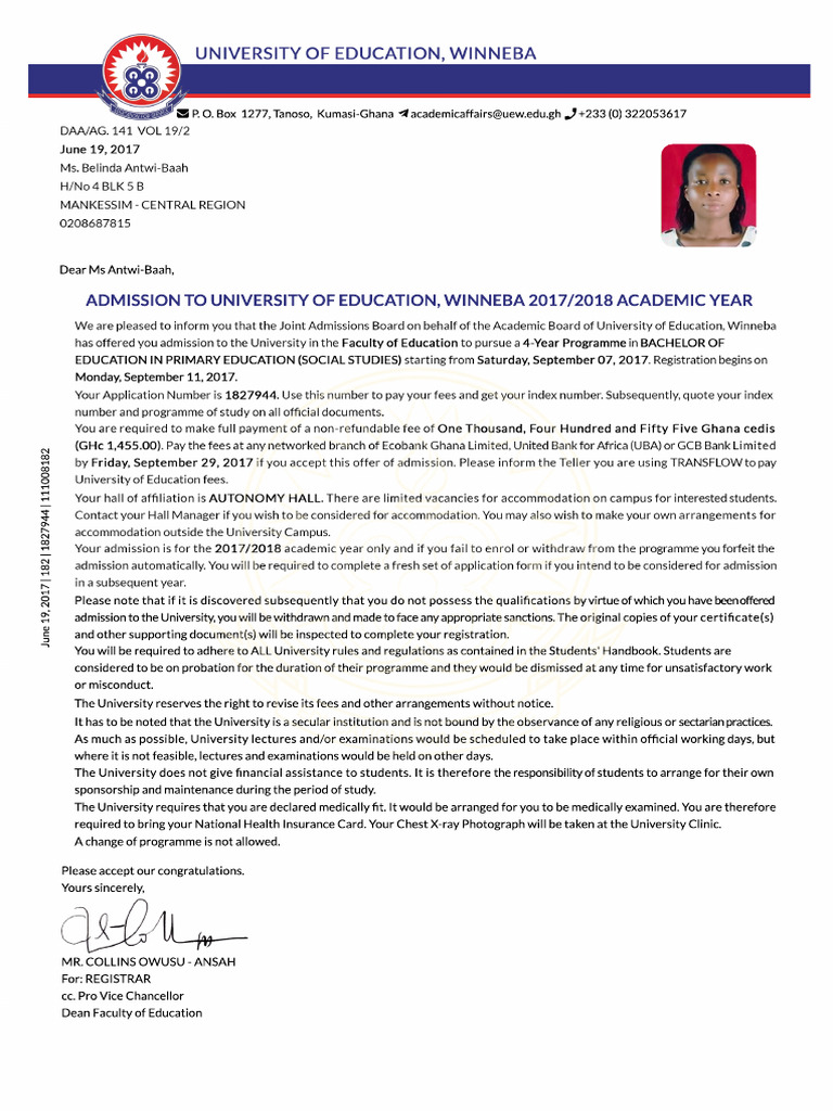 Admission Guidelines for University of Education | PDF