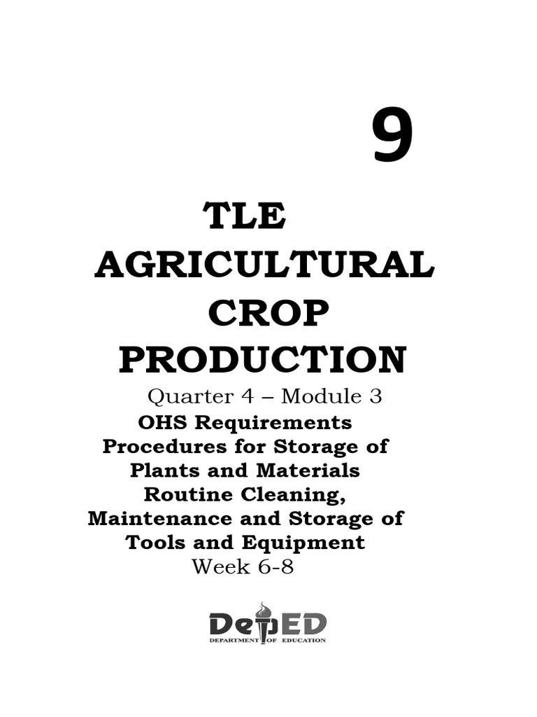 OHS in Agricultural Crop Production | PDF | Occupational Safety And ...