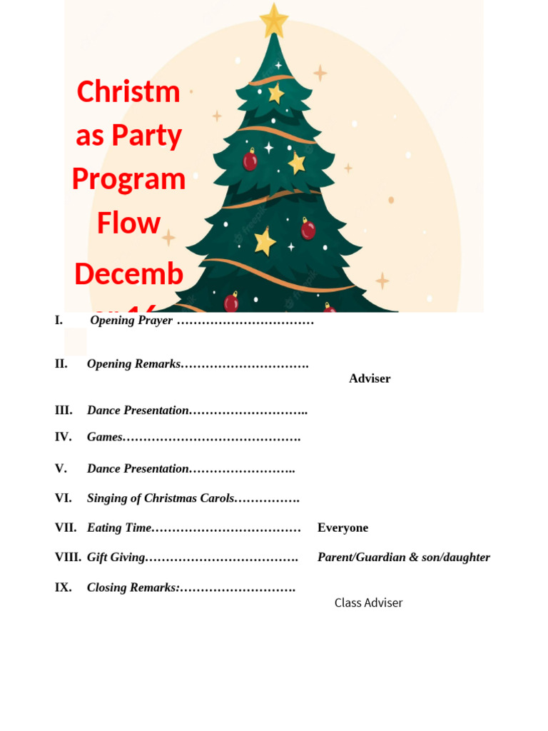 CHRISTMAS PROGRAM | PDF