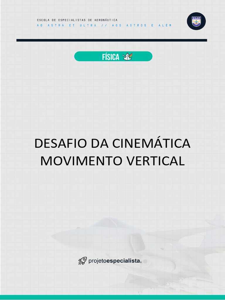Desafio de Cinemática: Movimento Vertical | PDF | Cinemática | Mecânica ...