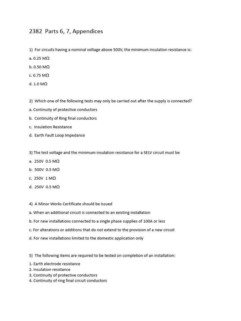 2391-52 Mock Exam Questions 2023 | PDF | Alternating Current ...