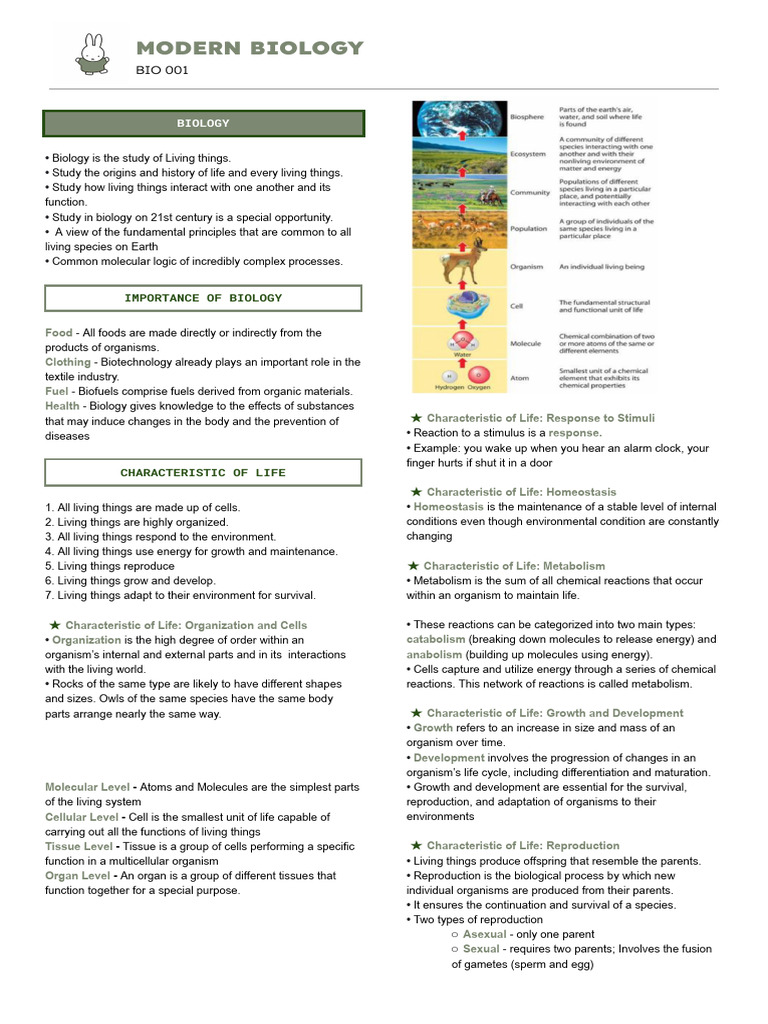 Biology Reviewer (Prelim) | PDF | Cytoplasm | Cell (Biology)